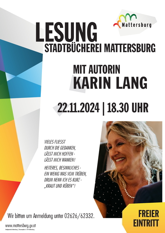 Lesung mit Autorin Karin Lang